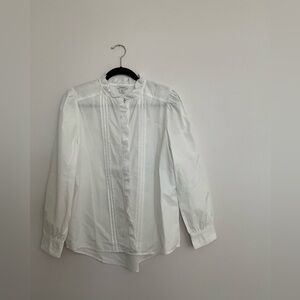 White cotton blouse with eyelet detail. Sundance size M